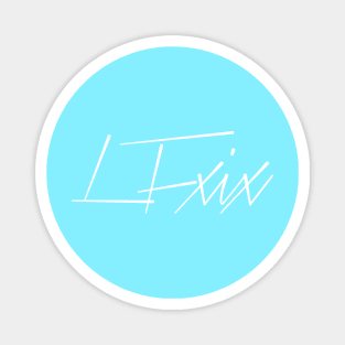 LFXIX Text Design White Magnet